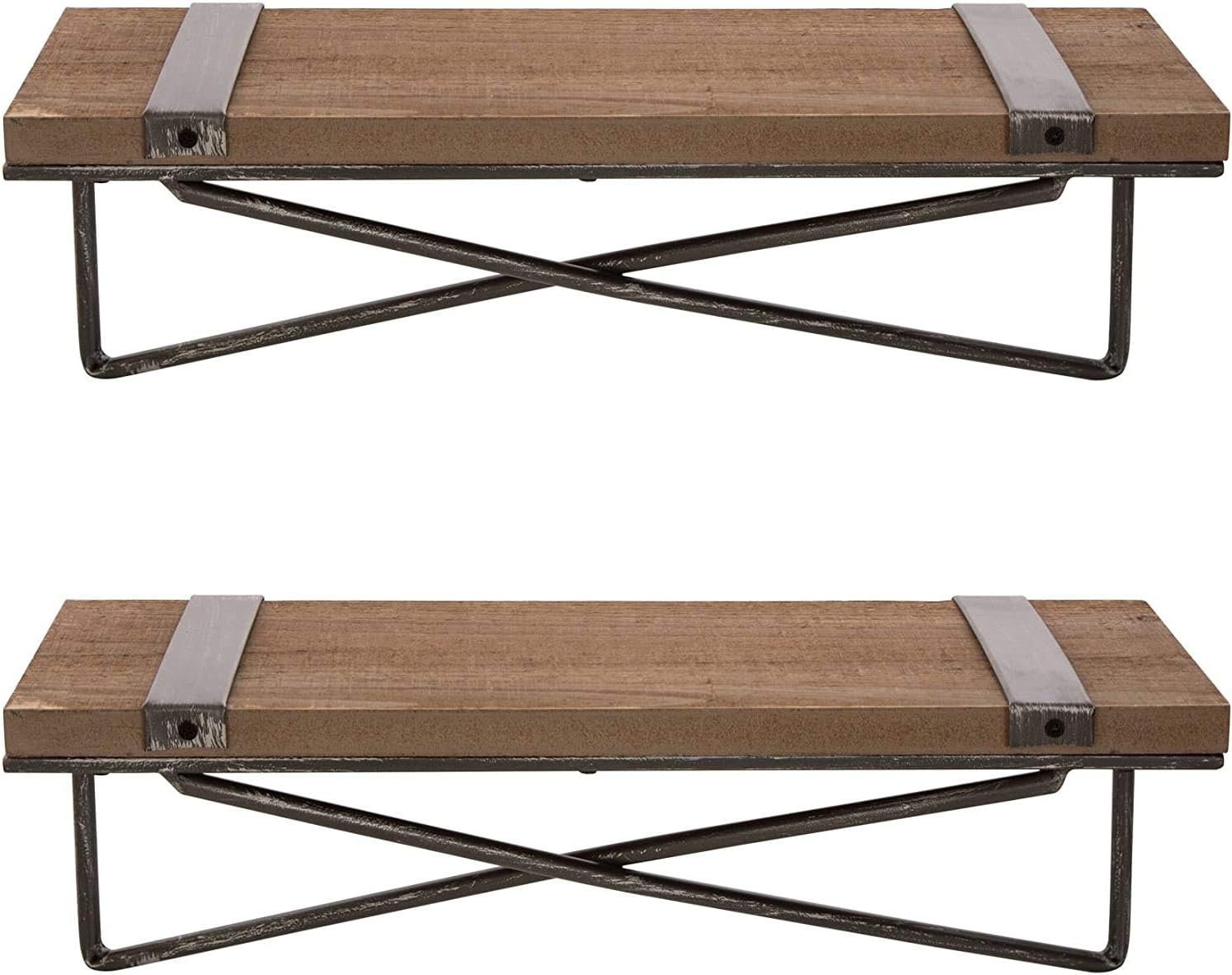 Fun Saver Network. Glitzhome set of 2 Wall Mounted Floating Shelves